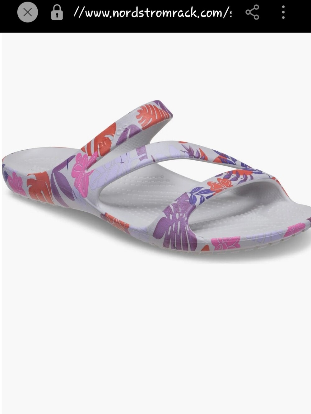Crocs Kadee II Tropical Sandals Tropical Floral Colorway Size W7 - Picture 7 of 10